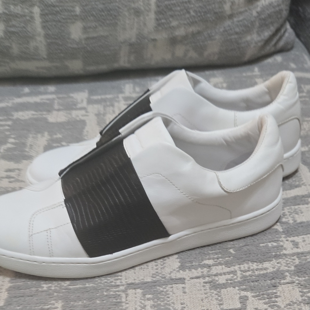 Vince White and Black Slip-On Sneakers - Picture 4 of 12